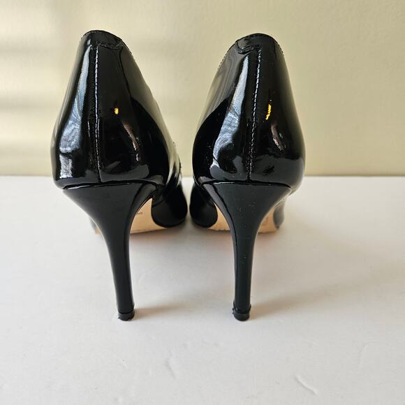 Corso Como Patent Leather Pumps, Size 7.5M Black Almond Toe - Picture 3 of 10
